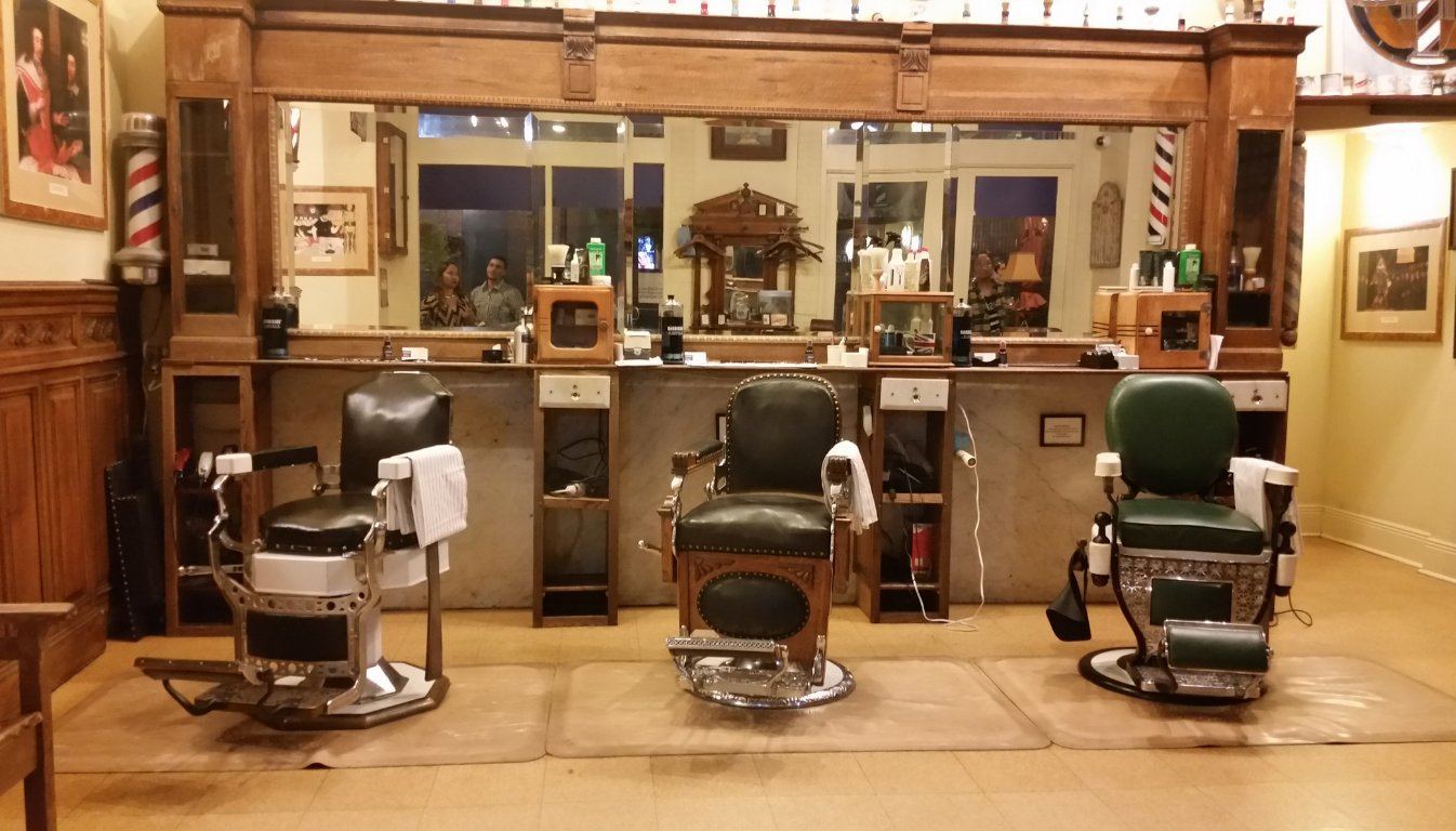 Barbershop, vintage chairs